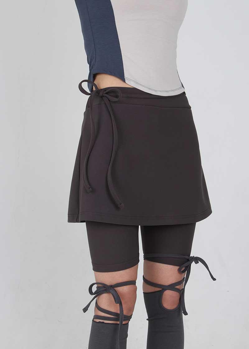 STRAP SKIRT PANTS (2color)