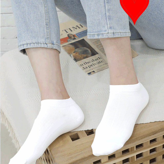 [아직안샀니❤]데일리 여성 무지 스니커즈 발목양말 10켤레 학생양말 당일발송 교복양말 흰양말 검정양말 흰색양말 회색양말
