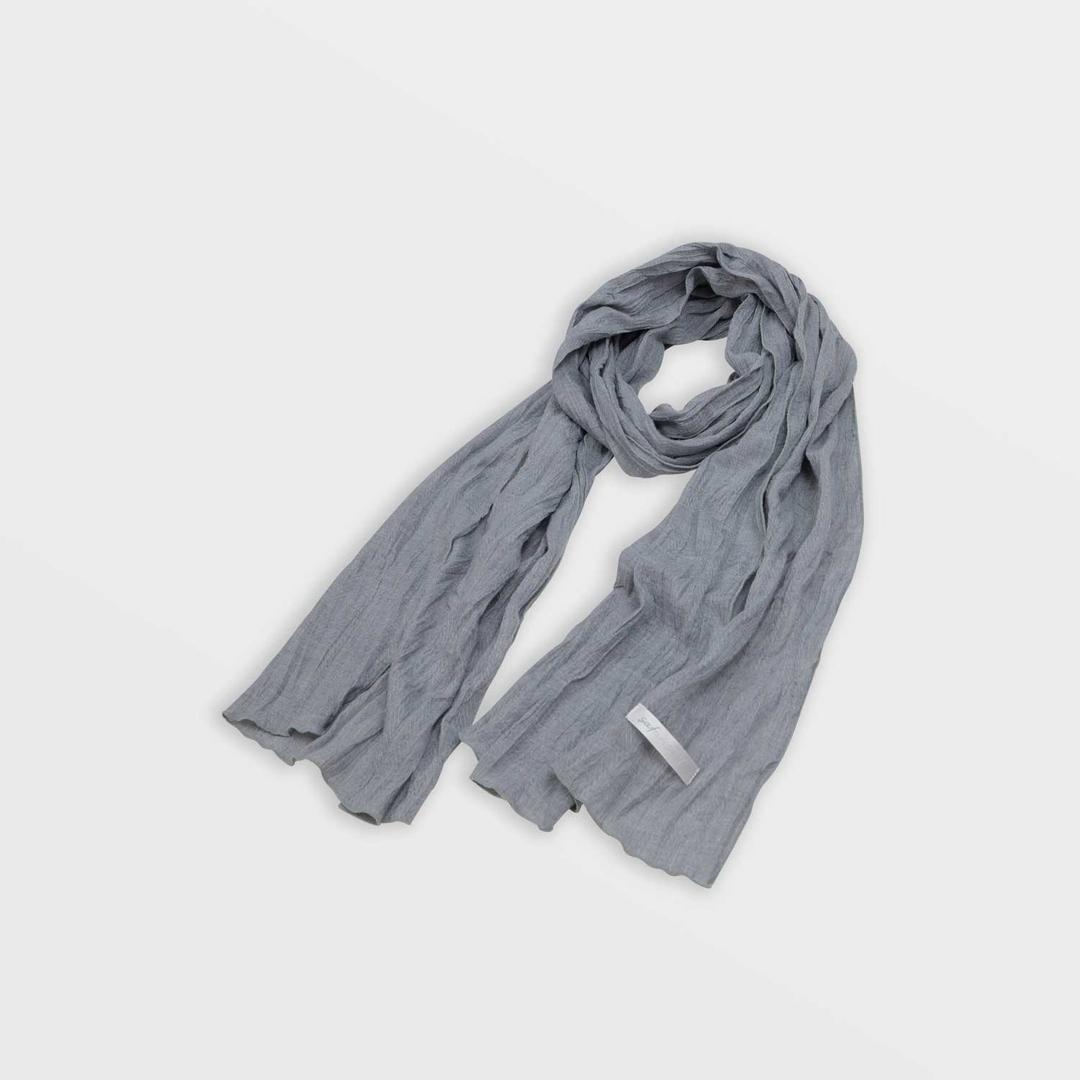 Herringbone Linen Scarf (Gray)