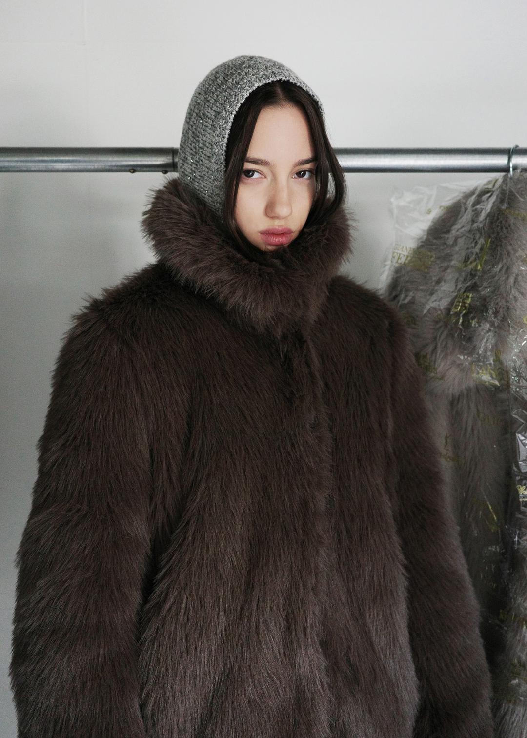 [ 7차 프리오더 ] [ 1/31 순차배송 ] FOG FUR JACKET [BROWN]