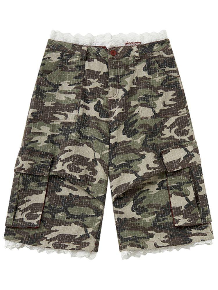 Detachable Lace Camouflage Shorts【s0000012955】