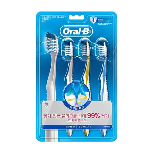 오랄비 크로스액션 컴플리트7 칫솔, 3개입, 1개 - 칫솔 | 쿠팡