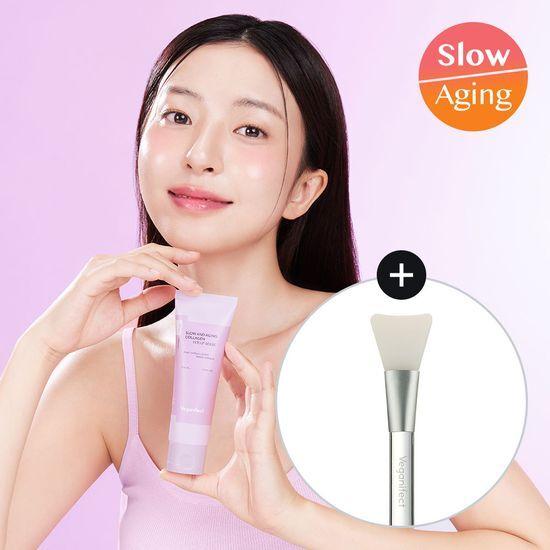 [깐달걀/탄력광채] 비건이펙트 슬로우 앤 에이징 저분자 콜라겐팩 80ml