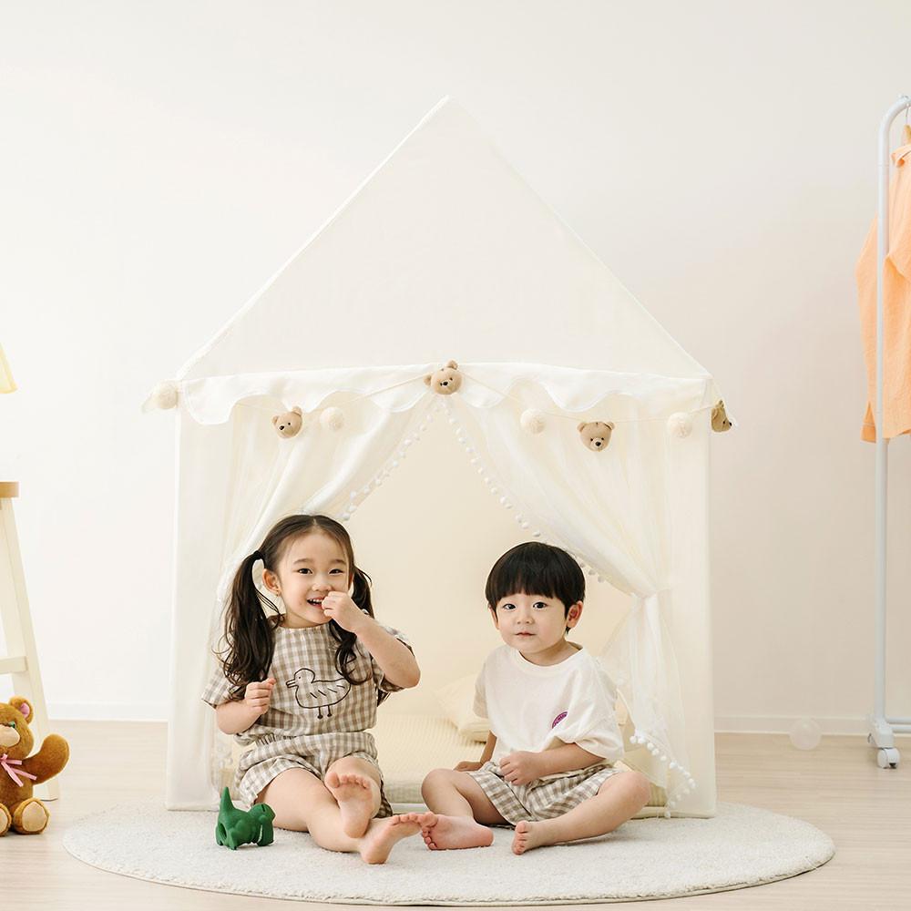 일루와 국민 아기 항균 텐트 유아 인디언 키즈 플레이 유아용 동굴 볼풀 하우스
