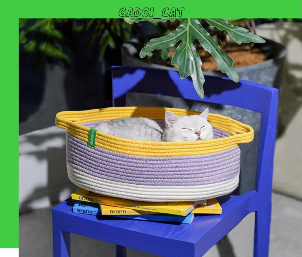 고양이 바구니 숨숨집 코튼 바스켓