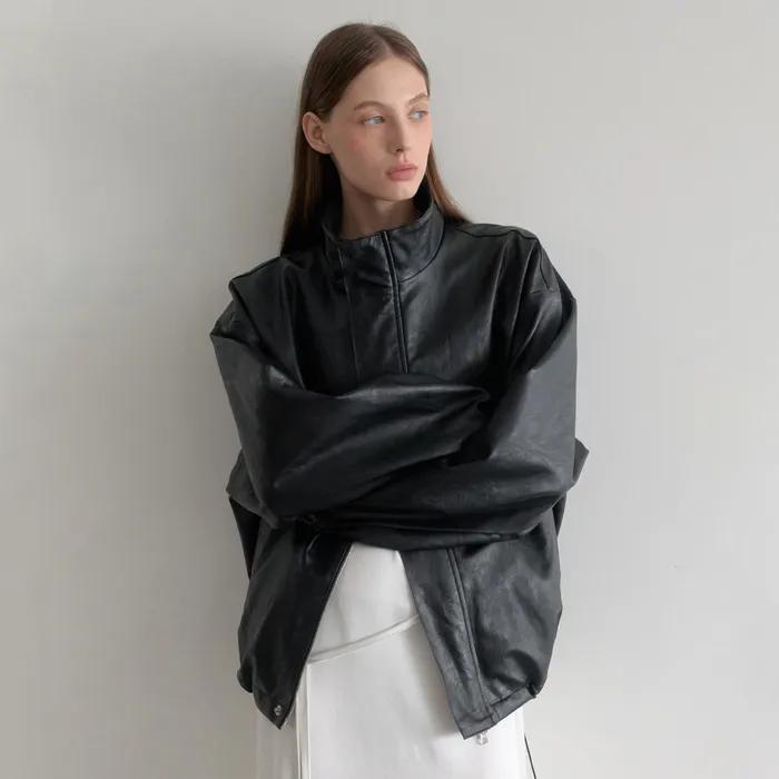 esy Half Leather Jacket_Black
