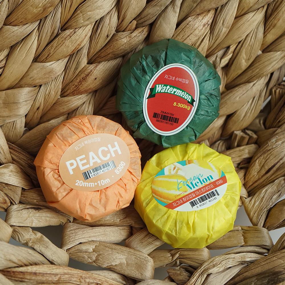 the taste of summer masking tape set / 여름의맛 마스킹 테이프 세트 / 여름과일 다이컷 테이프