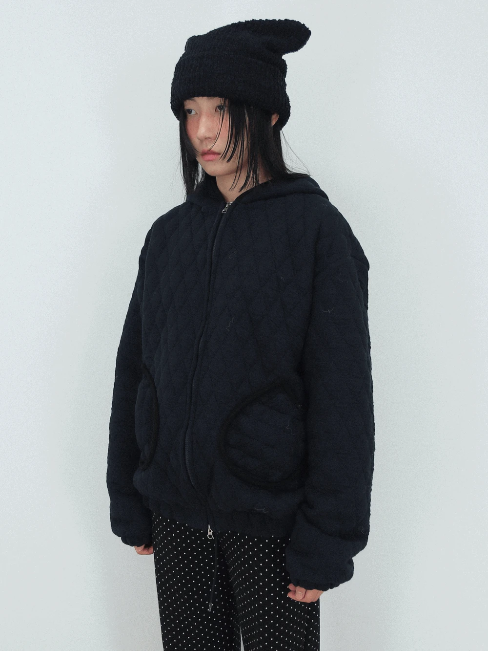 코요 루즈 후드 집업