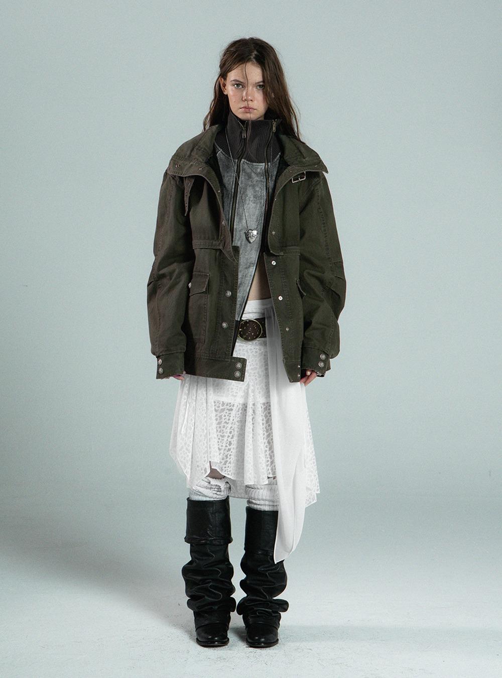 Quilting Two-Wear Silhouette Washing Jacket