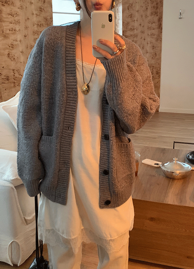 유이니 Bagel bold cardigan (5color)