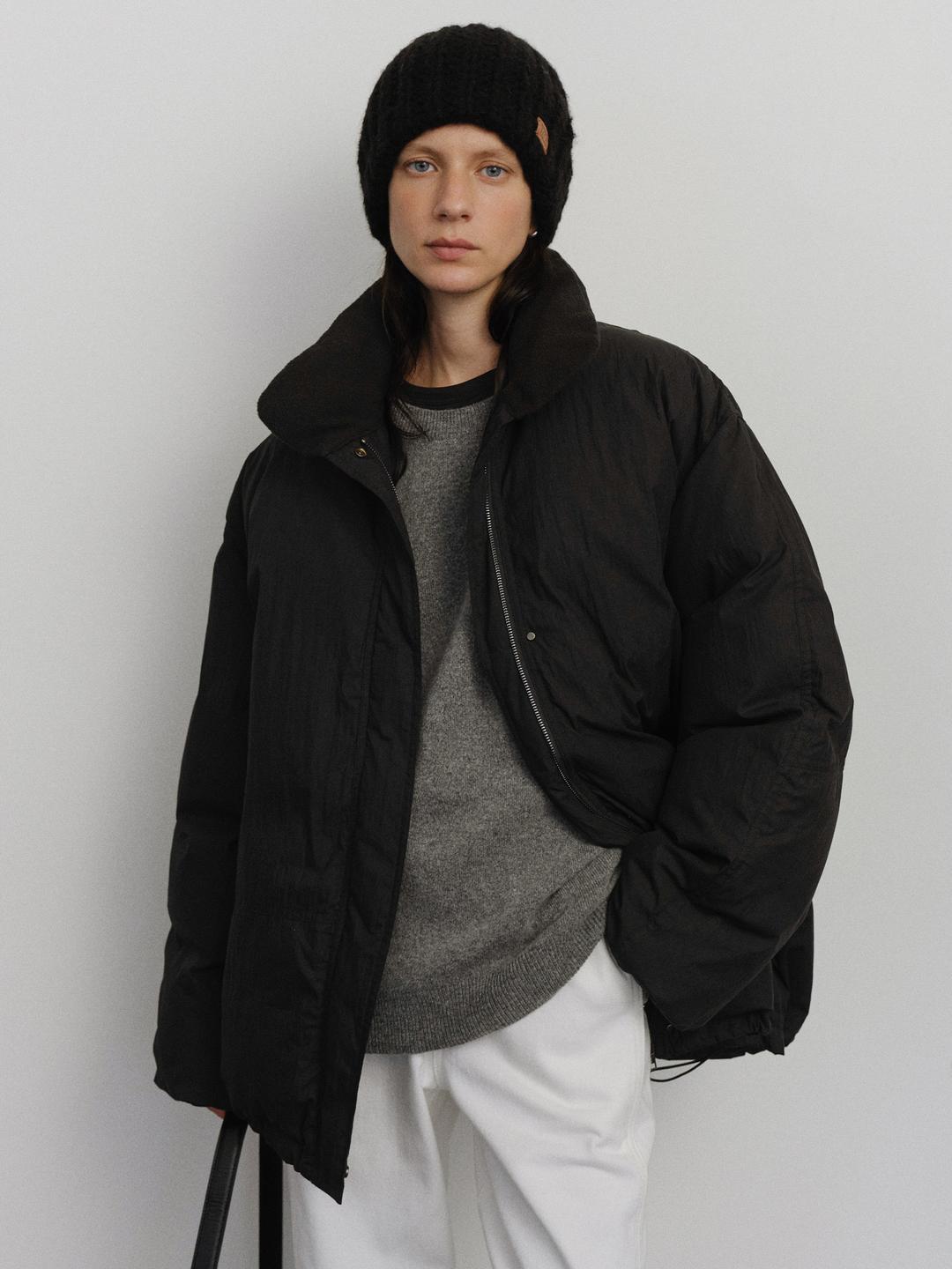 RE-ORDER / Wellon padded jumper_Black