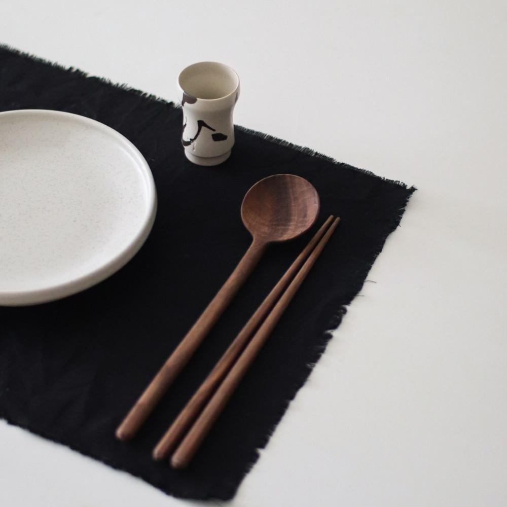 [ pre-order ] 둥근 수저세트 1set _월넛