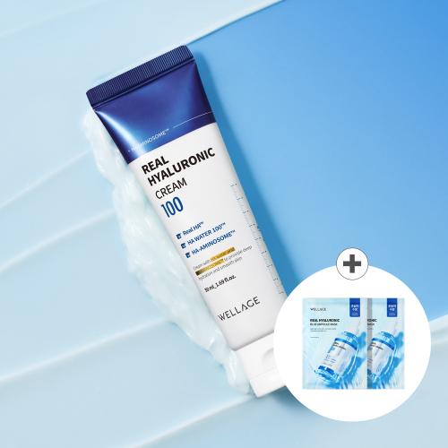 리얼 히알루로닉 100 크림 80ml (+블루앰플마스크 2매 증정)