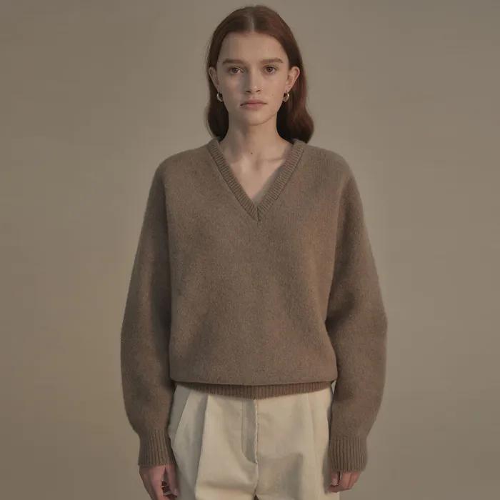 [예약주문 2/4 순차배송] Pound alpaca sweater (Pecan)