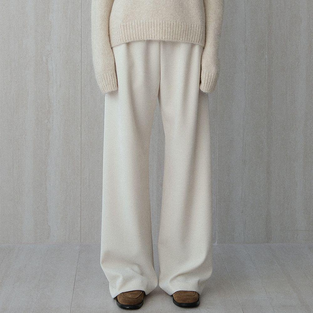 velvet corduroy banding pants (ivory)