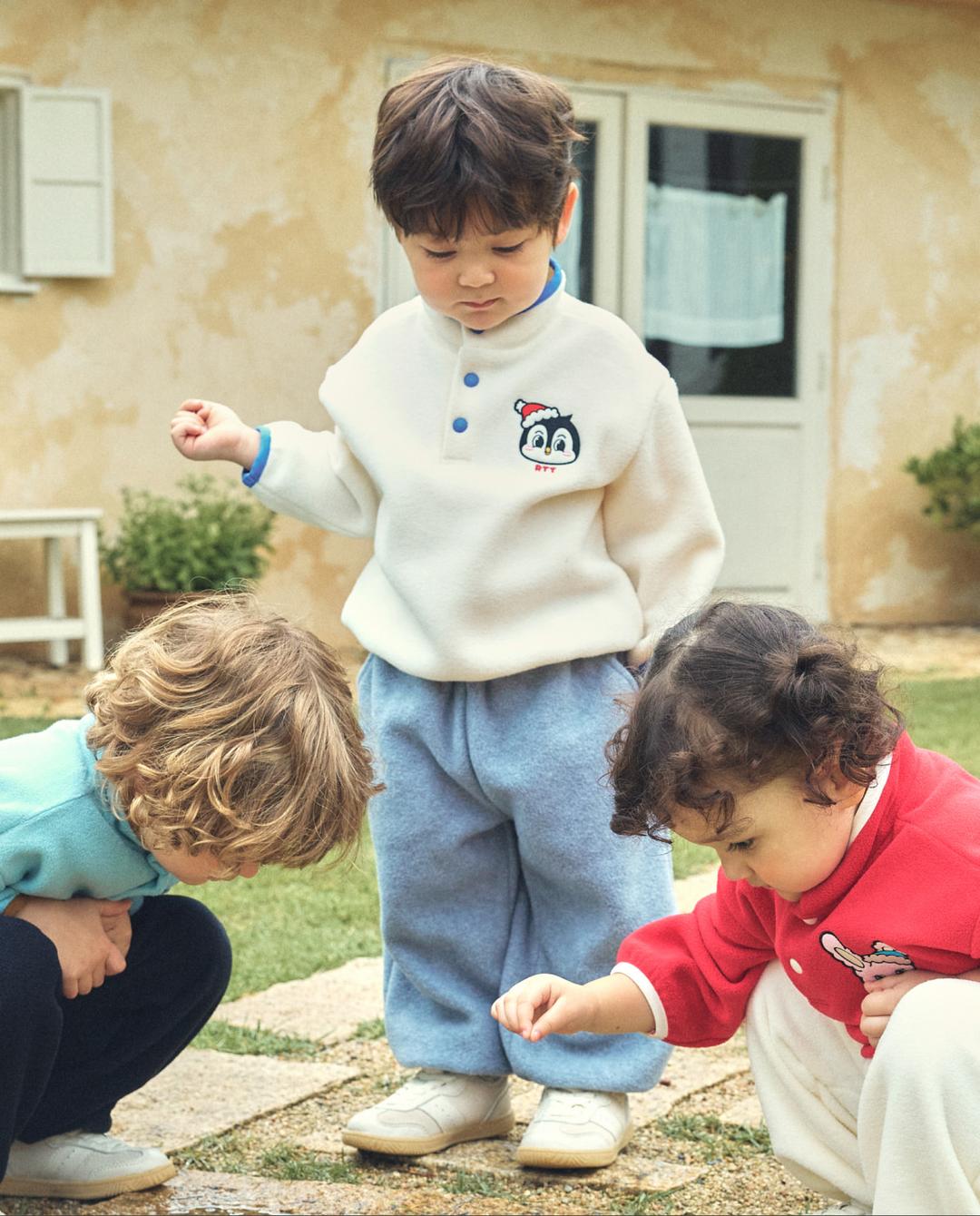 플리스 하프집업 아노락 터피 아이보리