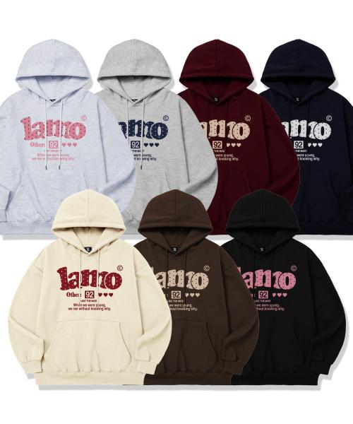 [기모추가 ] 도트라모 하트하트 후디_7colors