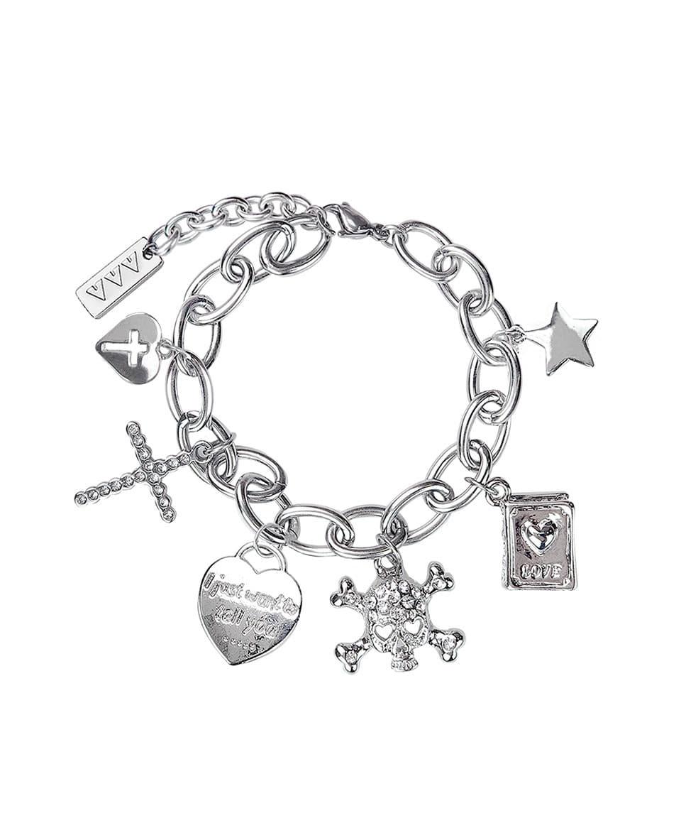 펑키 믹스 볼드 체인 써지컬 팔찌