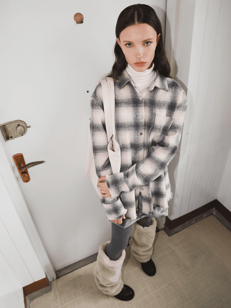 FLANNEL CHECK SHIRTS PINK