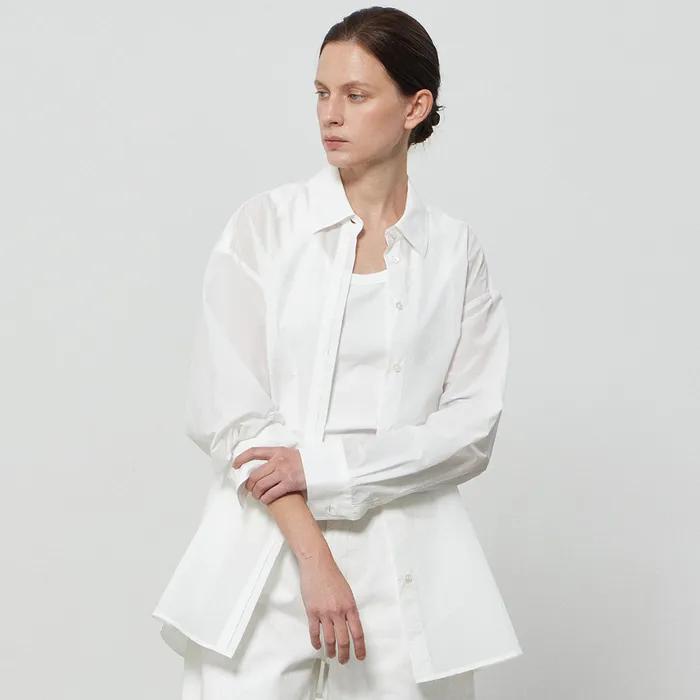 OVER FIT DOUBLE TAP SHIRTS - WHITE