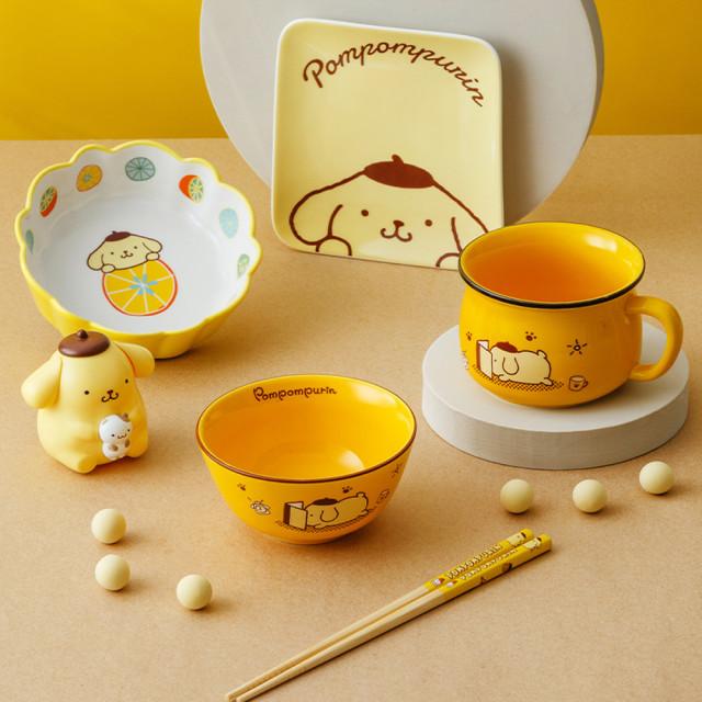 산리오 그릇 헬로키티 폼폼푸린 구데타마 마이멜로디 머그컵 1인식기세트 예쁜그릇