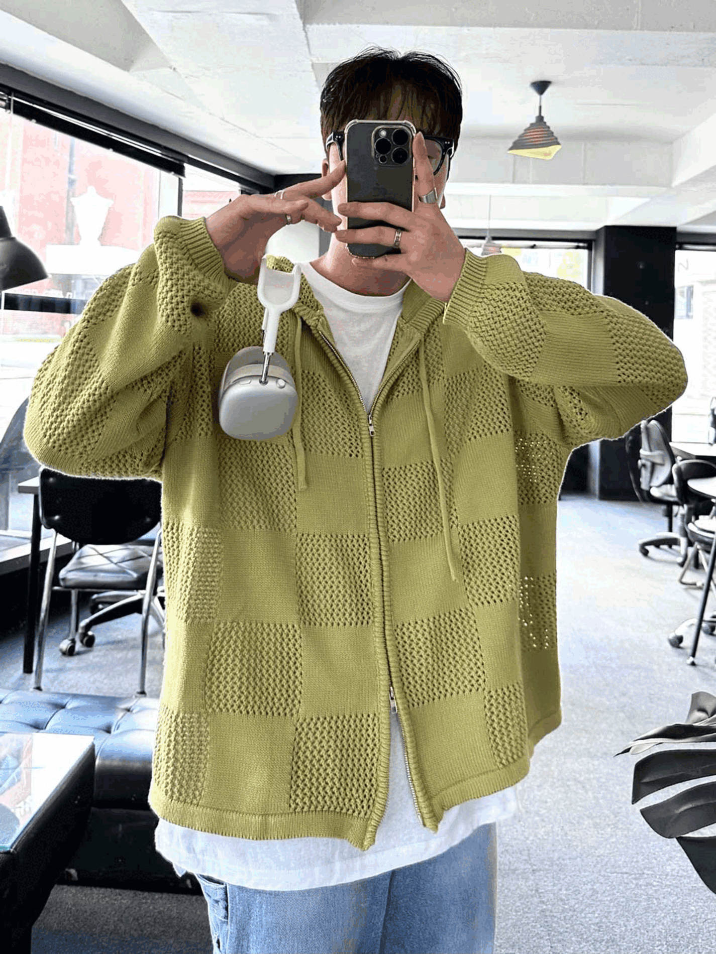 [문의폭주] 라라 투웨이 스퀘어 후드 니트