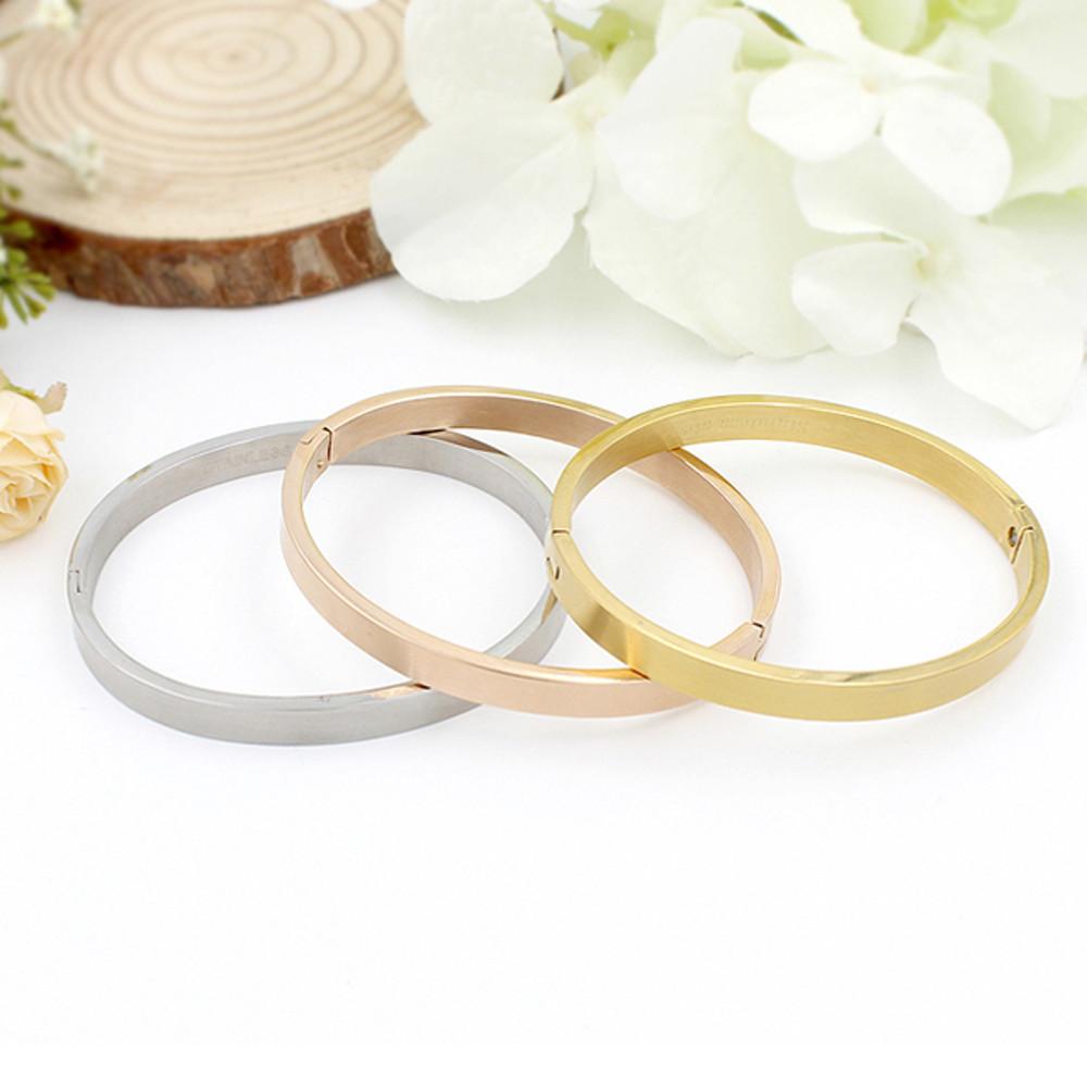 심플 베이직 써지컬 스틸 무광 뱅글 팔찌 남녀공용 기본