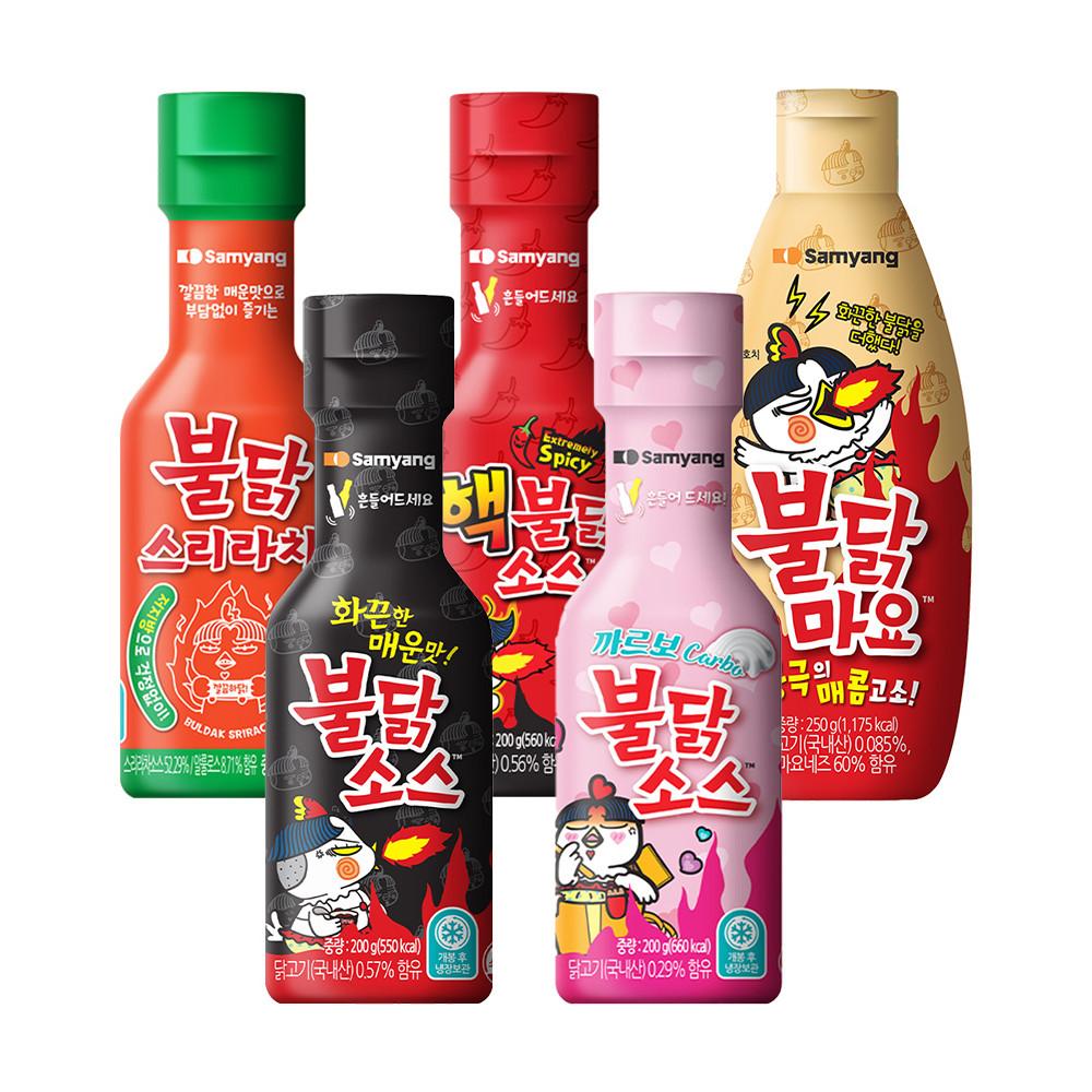 [삼양식품] 불닭소스5종 (불닭스리라차/불닭소스/까르보불닭소스/핵불닭소스/불닭마요) [원산지:하단 제품상세정보 원산지표시 참조]