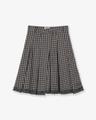CHECK WRAP PLEATS SKIRT [GREY]