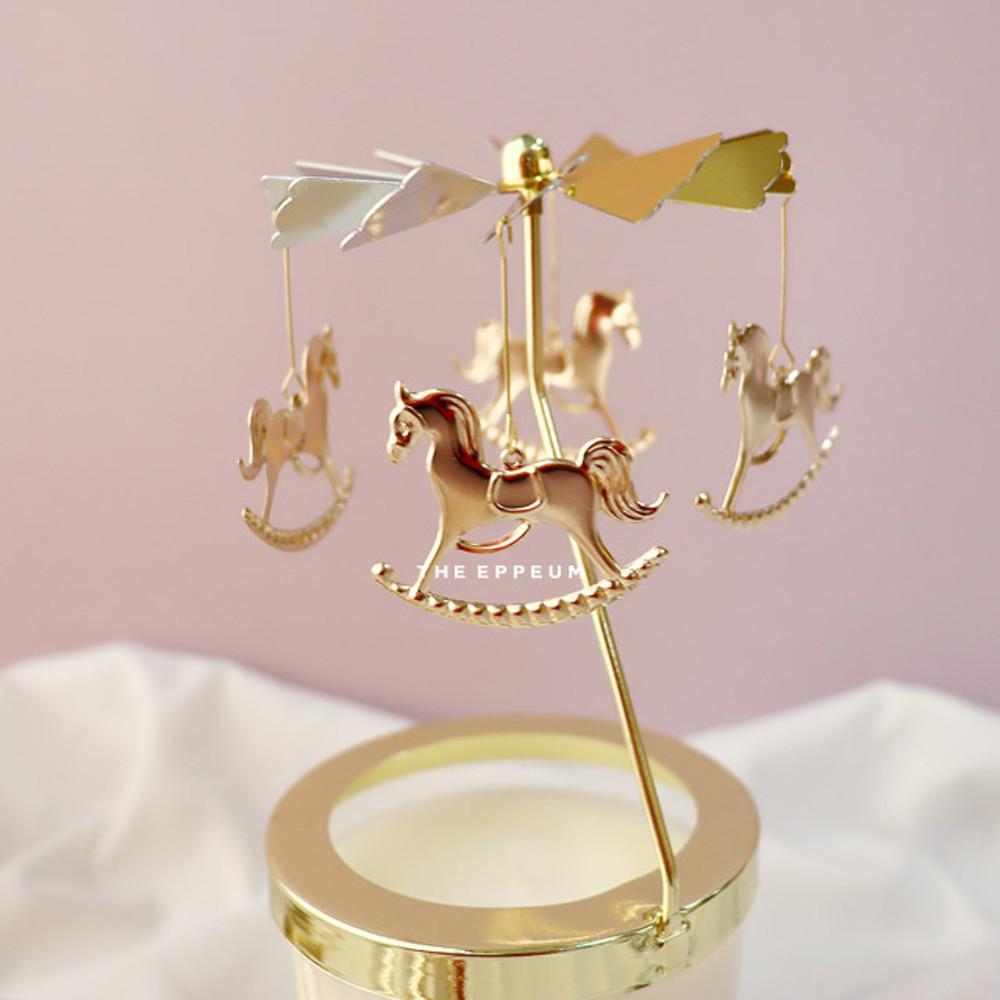 더이쁨 골드 캔들홀더 8.5cm 캔들모빌 회전 바람개비 철제 인테리어 소품 티라이트