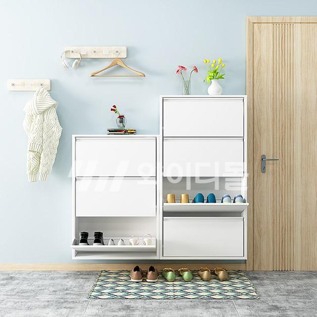 와이디가구 틈새신발장 슬림 보조 현관장 붙박이 좁은현관 폭좁은 얇은 드레스룸 신발정리대 철제캐비넷