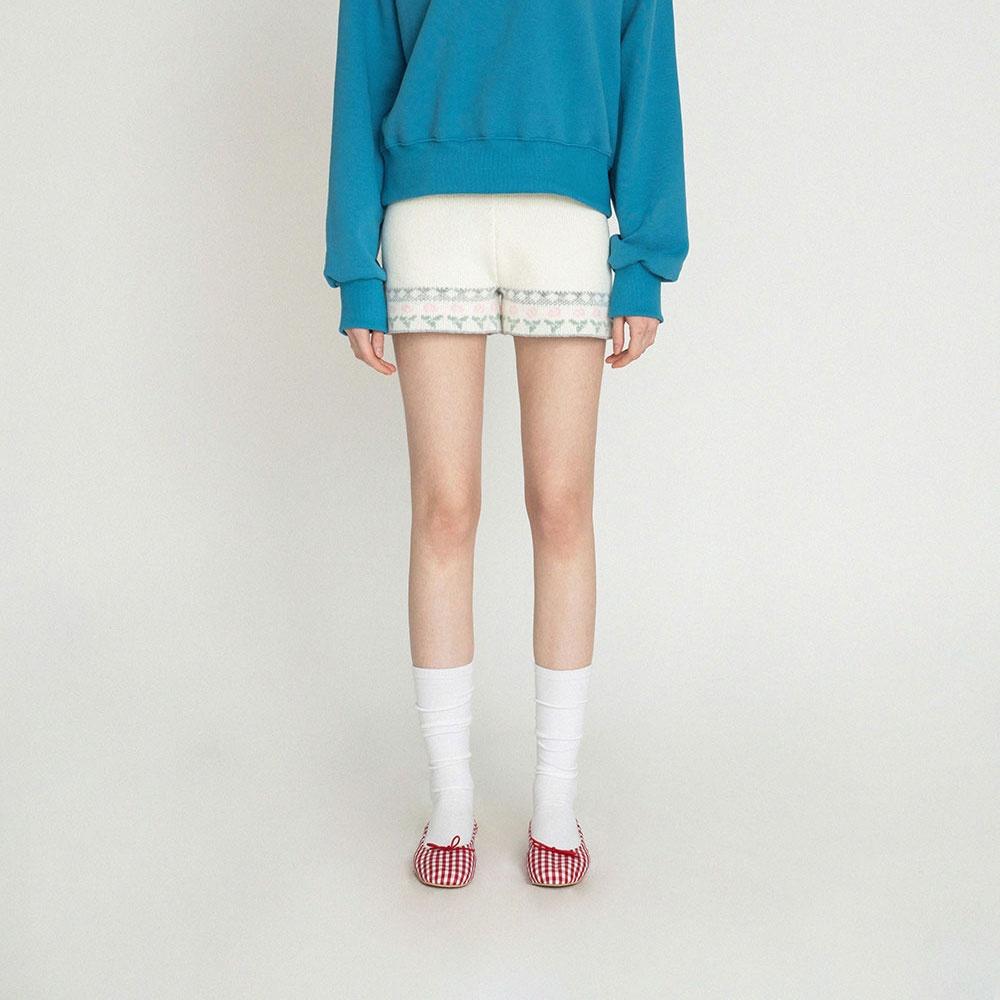 Rose knit pants_ivory