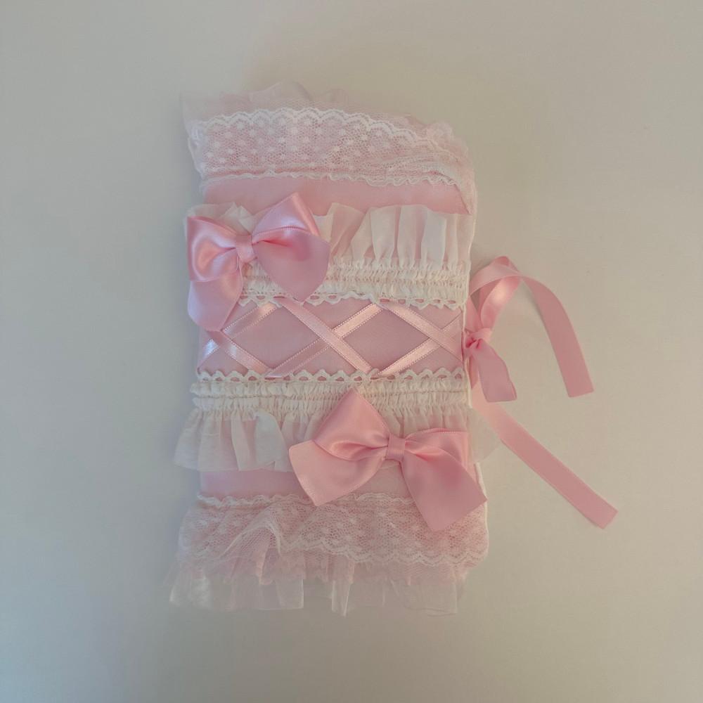 ballet mood 발레코어 y2k 리본 포카 파우치 지갑 다이어리