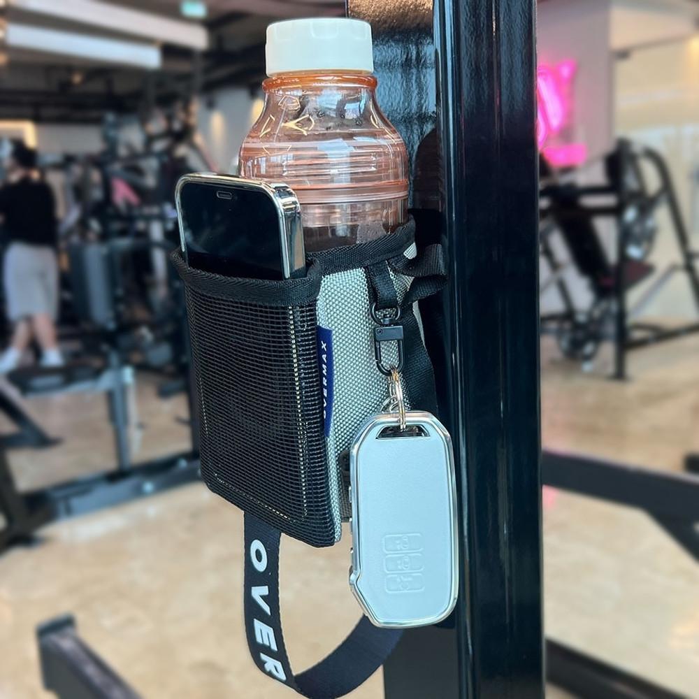 오버맥스 마그네틱 파우치 헬스 가방 쉐이커 보틀 물통 키홀더 수건걸이 휴대폰 보관