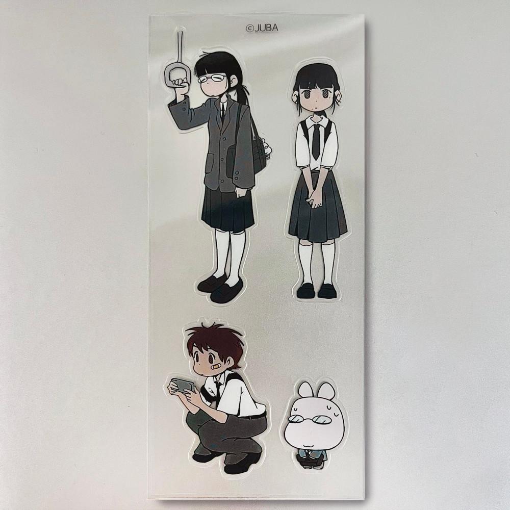 [주바] 지하철 학생들 투명 리무버블 씰스티커