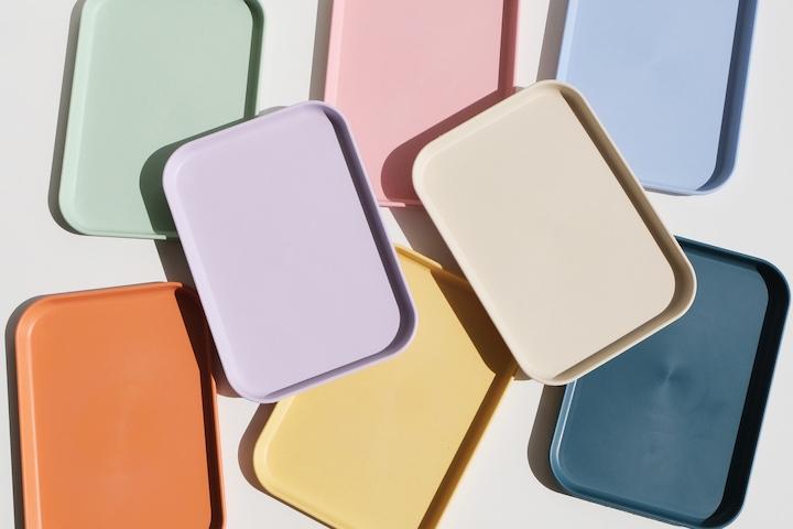 New 파스텔 카페 컬러 사각 트레이 쟁반 (8컬러 3사이즈)