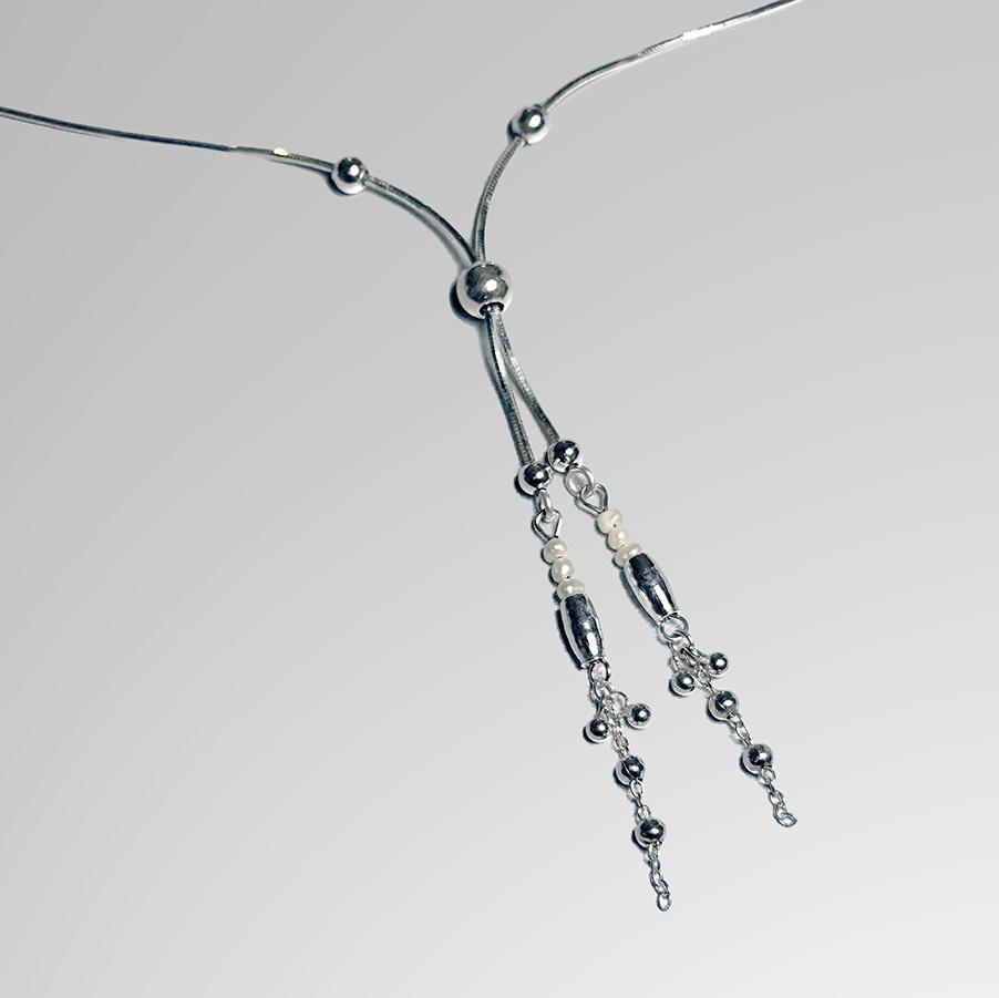 Fairy magic ball necklace 05 - Pearl