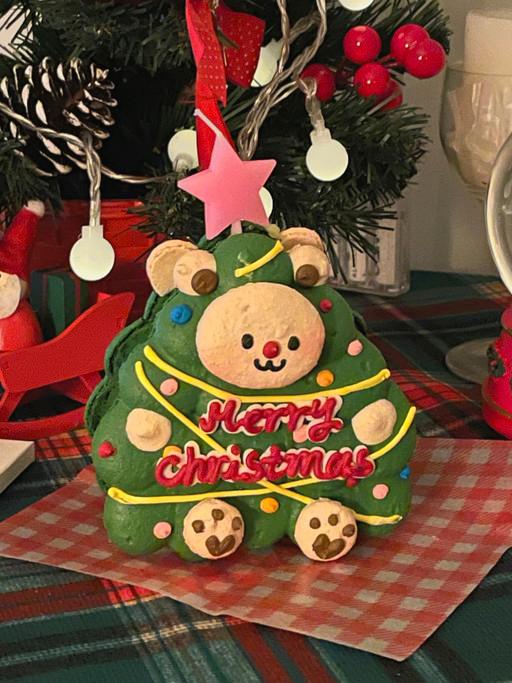 🎄크리스마스 트리 곰돌이 마카롱케이크🎄 [원산지:작품정보참조]