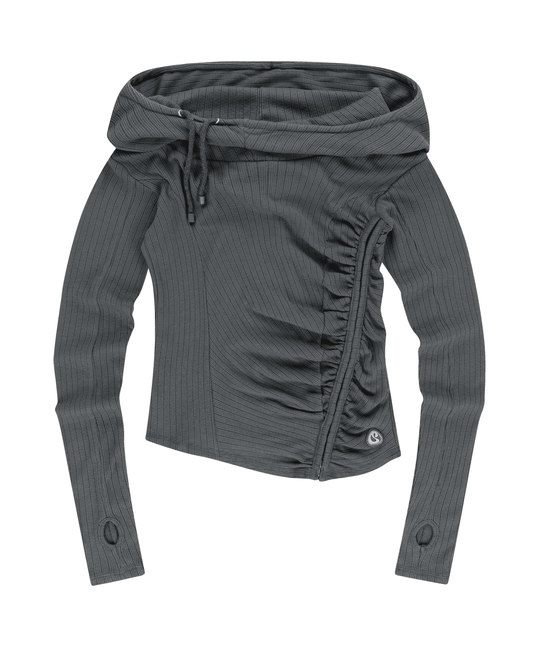 SHIRRING HOOK HOODIE CHARCOAL