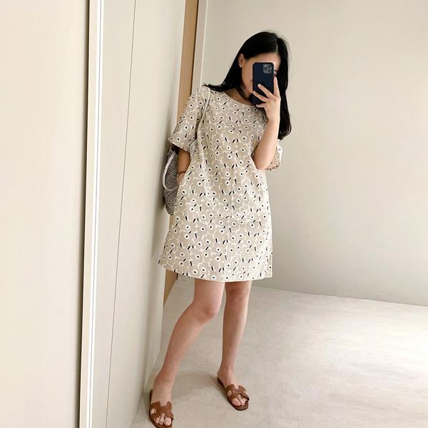 웬리원피스(린넨혼방)