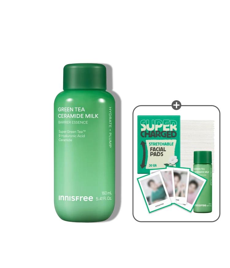 [민규 사진 증정] 그린티 밀크 보습 에센스 160mL