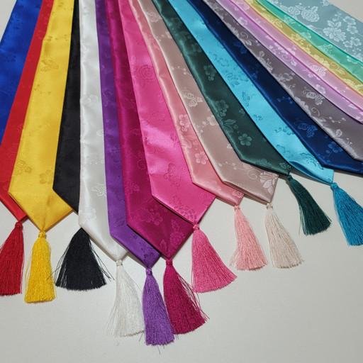 전통 양단 제비부리 태슬 댕기 24색 한복 소품 장식