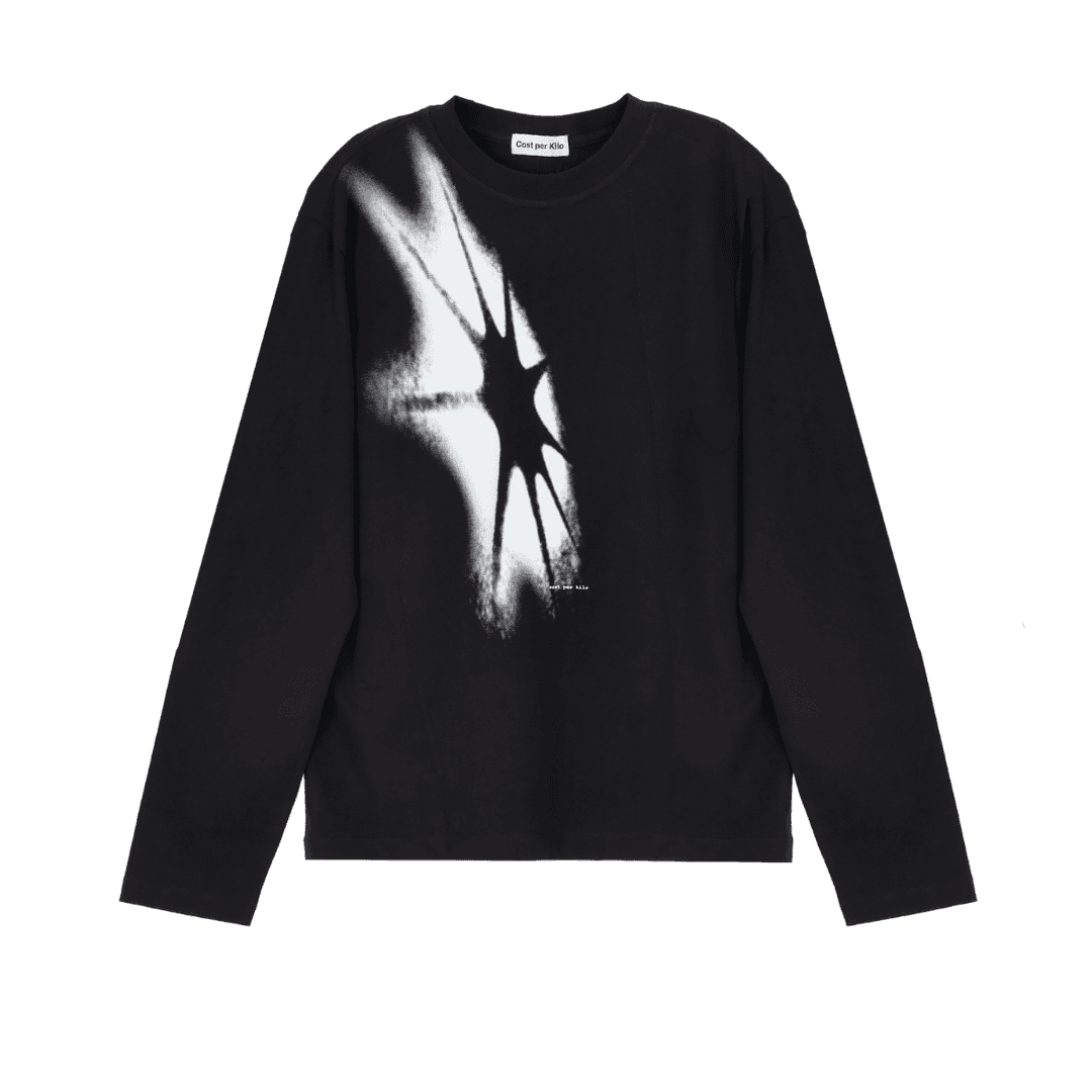 STAR LOGO L/S TEE BLACK