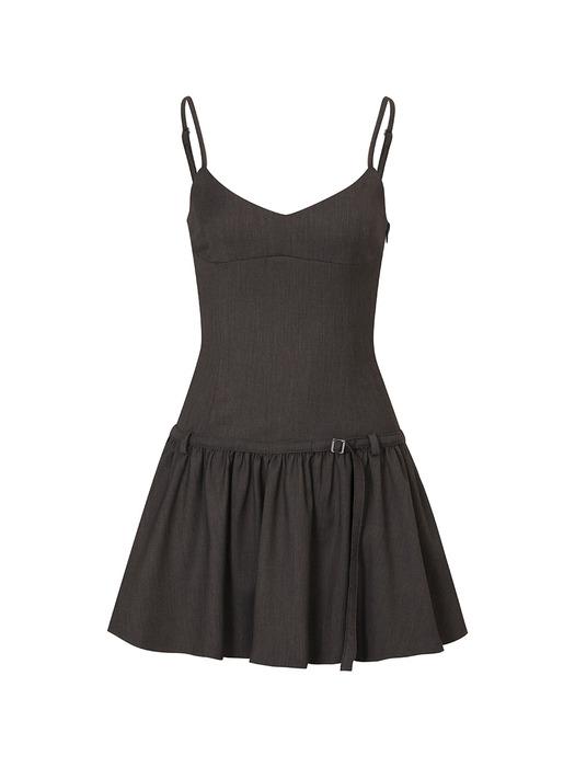 BIANCA DRESS melange brown