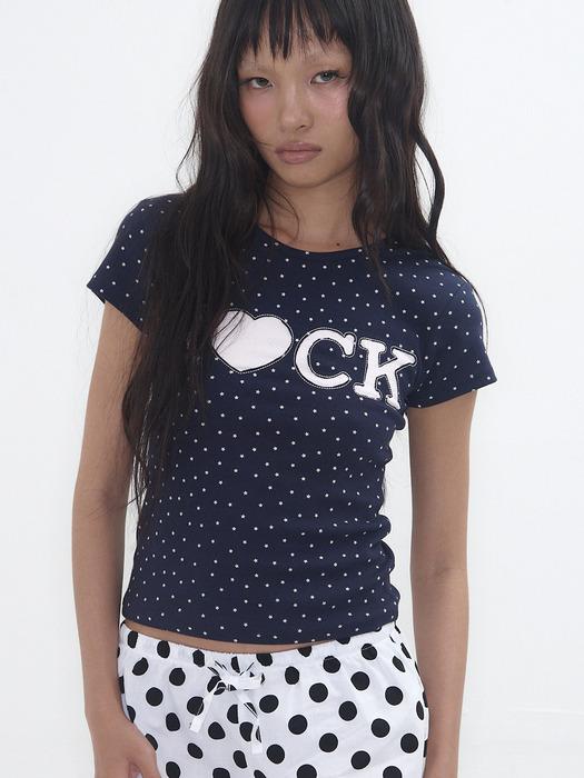 Rock Star Baby Tee Navy