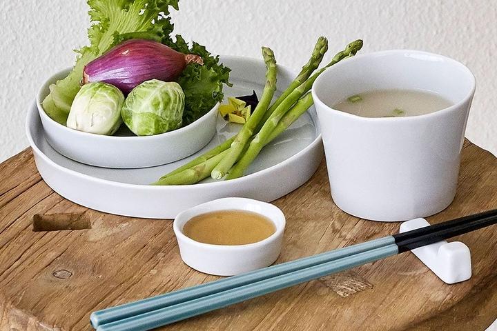 MYM 너울 1인 그릇 세트 4p (2colors) 접시 도자기 식기 소스볼 찬기 컵 보울