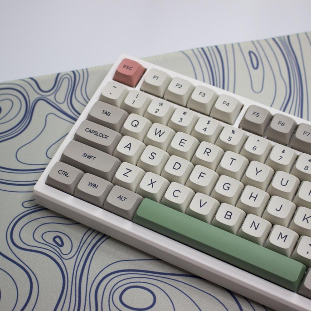 Fancy 레트로 그린 버건디 포인트 키캡 XDA PBT 키캡 한성 레오폴드 필코 키보드