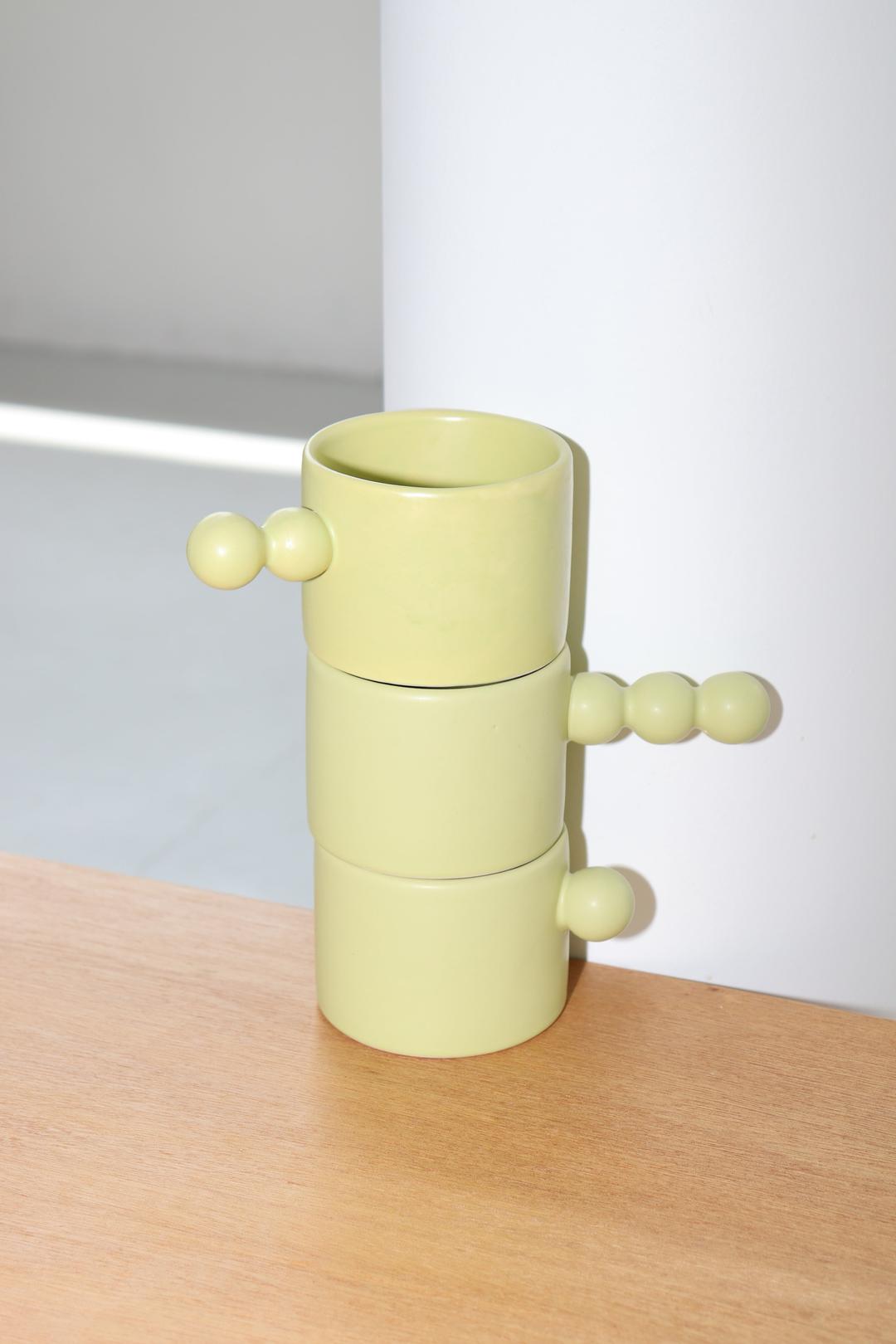 beads flat mug(lime)