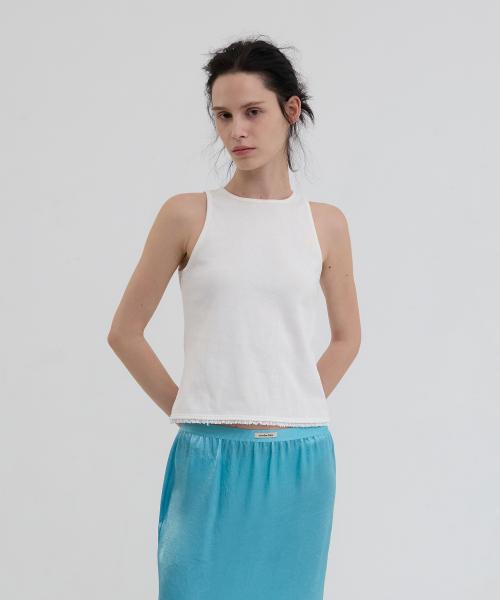 NEW HALTER NECK LACE SLEEVELESS_WHITE