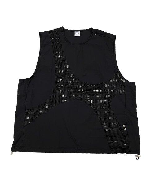 TCM nylon layered mesh vest (black)